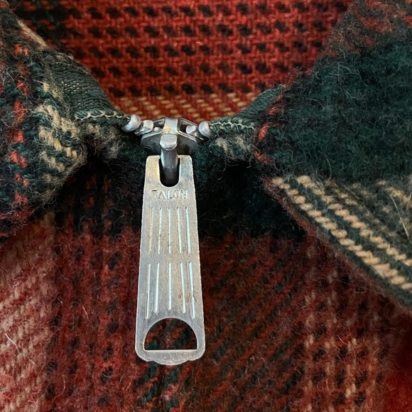 Vintage Plaid Bomber Jacket Fox Knapp Cropped Lumberjack Cabincore Retro 60s 70s - Picture 9 of 12